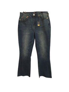 Cavalli Class Crop Flare Jeans Italian Designer Y2K Luxury Denim 31